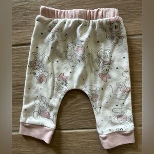 Disney baby mini mouse 0-3 month pants, pink